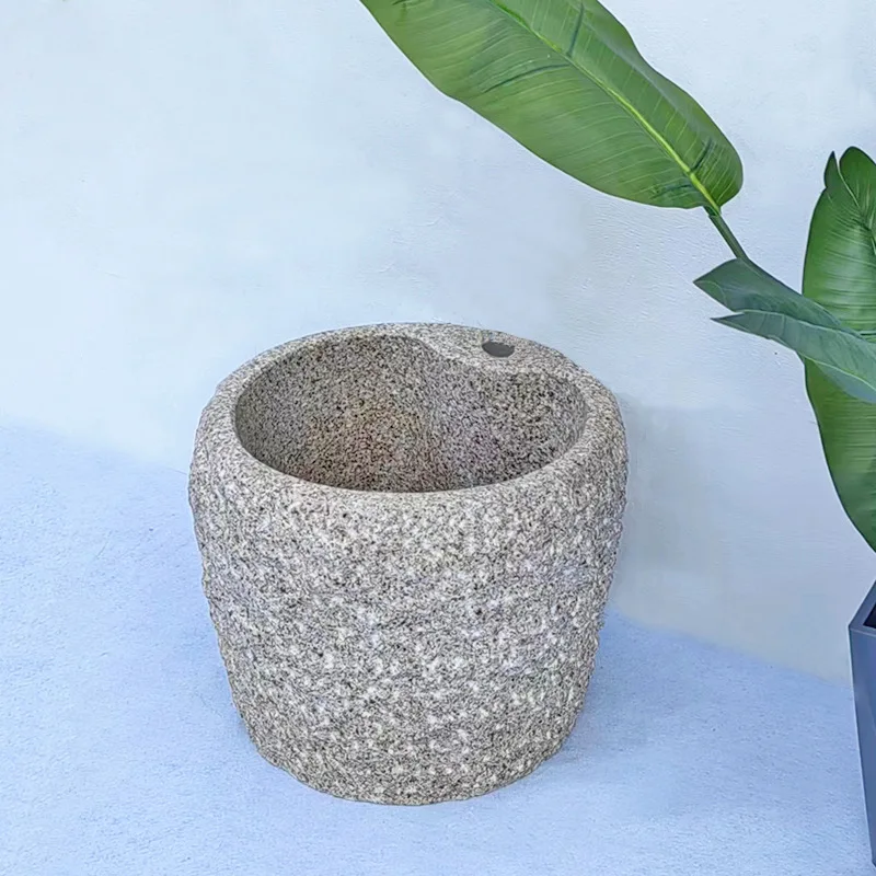 HZX Custom Pedestal Sink Natural Stone Marble Sandstone Sink Wash Basin Basin Sink Countertops Vanity Tops Table Tops