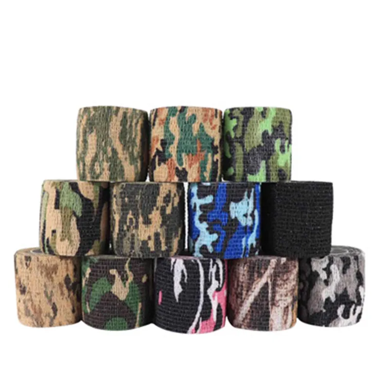 
New Upgraded camouflage tape reusable non-woven elastic strap Camo Form Protective Wrap due to field activities 