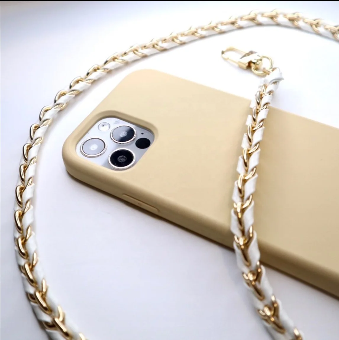 Wholesale Cell Mobile Phone Straps Woven Leather Bag Strap Long Crossbody Mobile Phone Lanyard Case Chain for Women