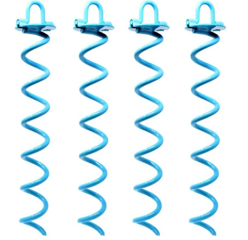 Trampolines spiral ground anchors 16 inch tent stake outdoor heavy duty ground screw anchor camping twist stakes