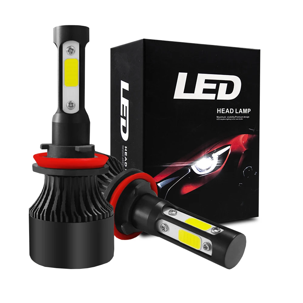 Hot Sell H4 Led Lights S2 4 Sides X7 72W 8000lm COB Led Headlight Bulb H7 H11 360 headlights