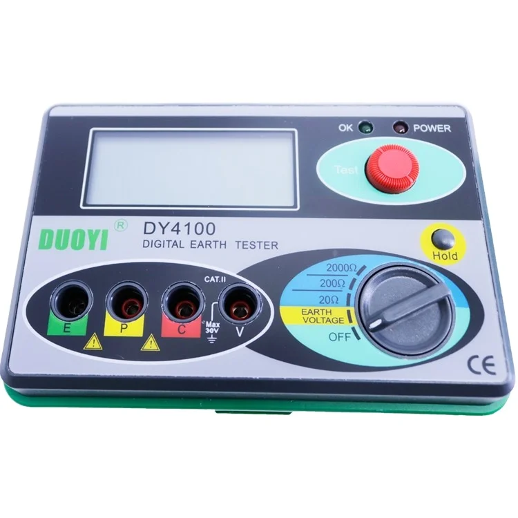 Цифровой мегометр DUOYI DY4100 измеритель сопротивления заземления Ом 0-2000 цифровой только 150*100*70 мм CN;SIC