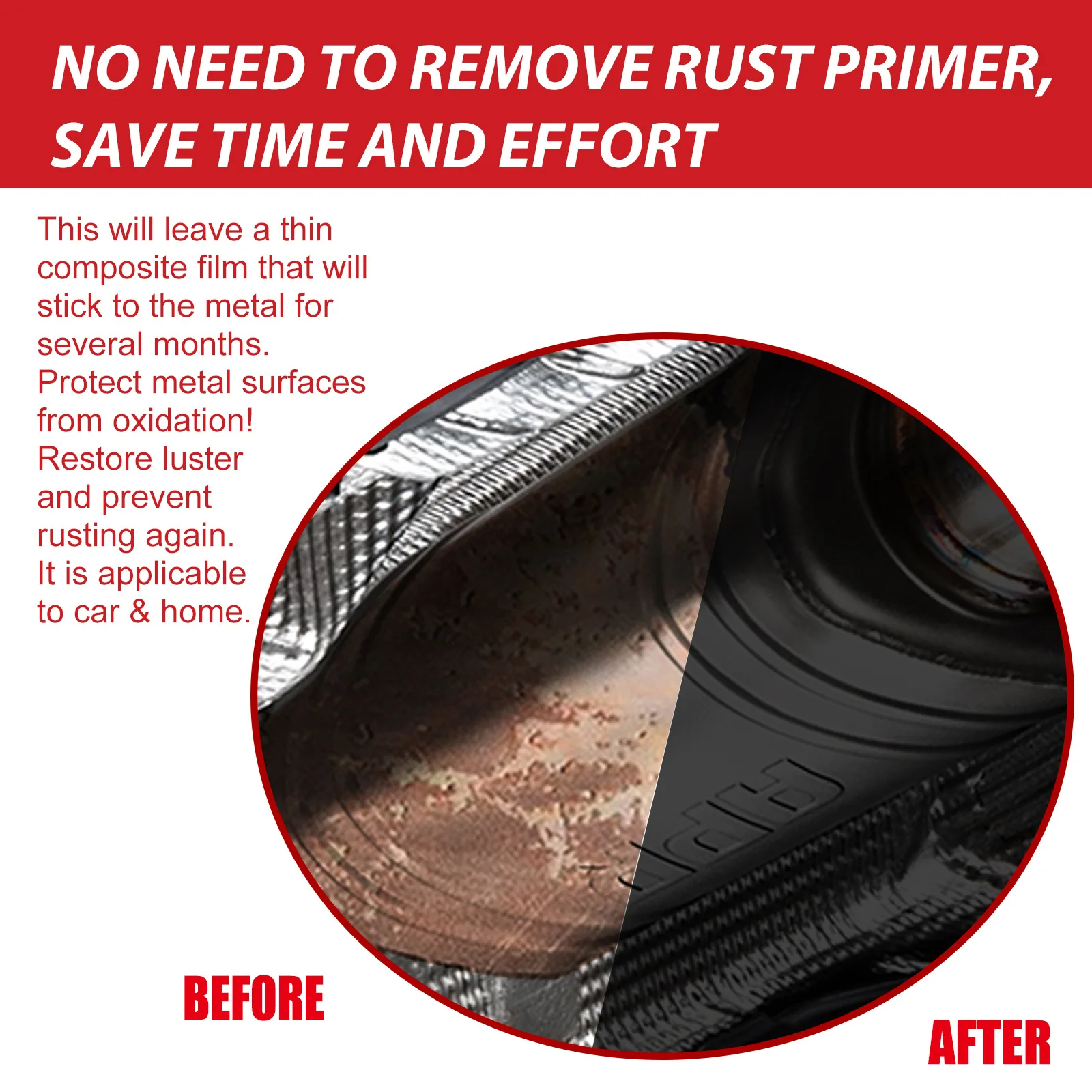 300g+ brush Rust free primer Metallic paint Rust resistant radiator primer conversion agent Corrosion resistant conversion refu