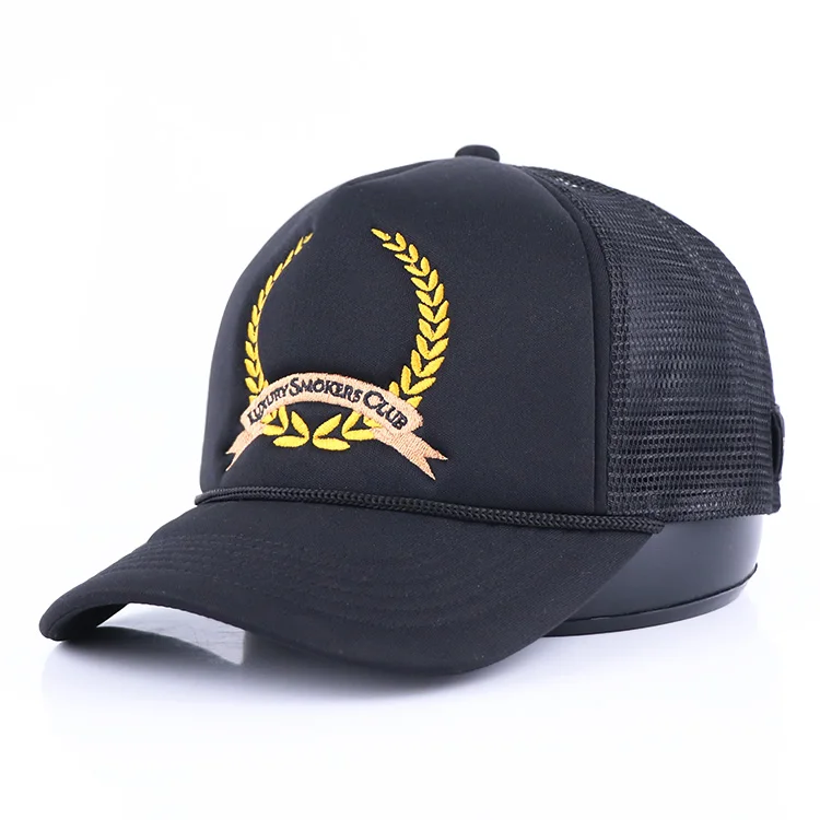 custom color mesh trucker hats cap blank 5 panel mesh men foam rope snapback foam trucker hat cap