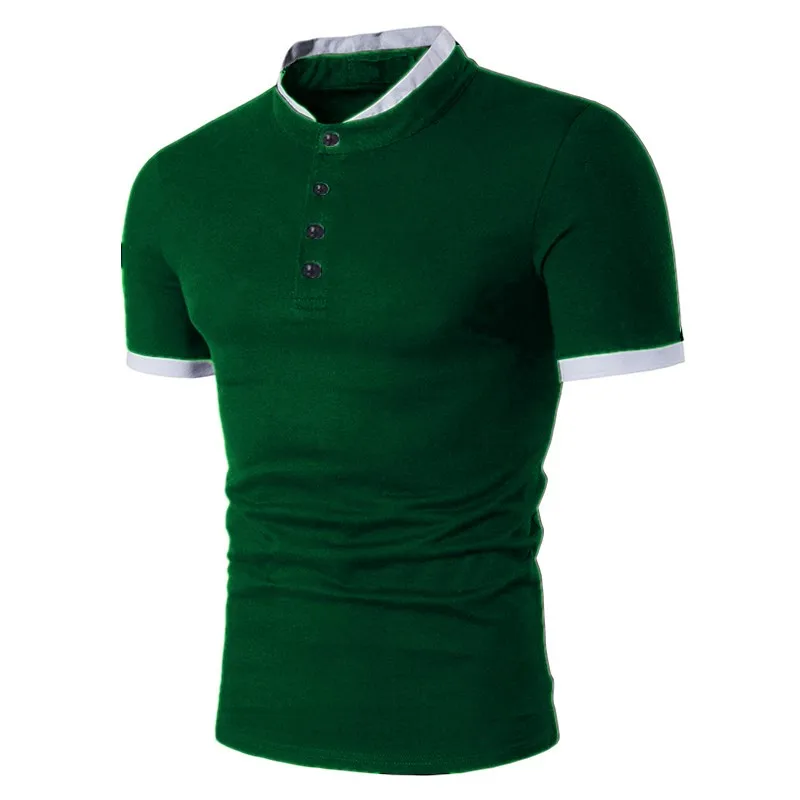 Wholesale spandex cotton mens polo shirt with short sleeves casual men t-shirt solid custom plain polo shirts