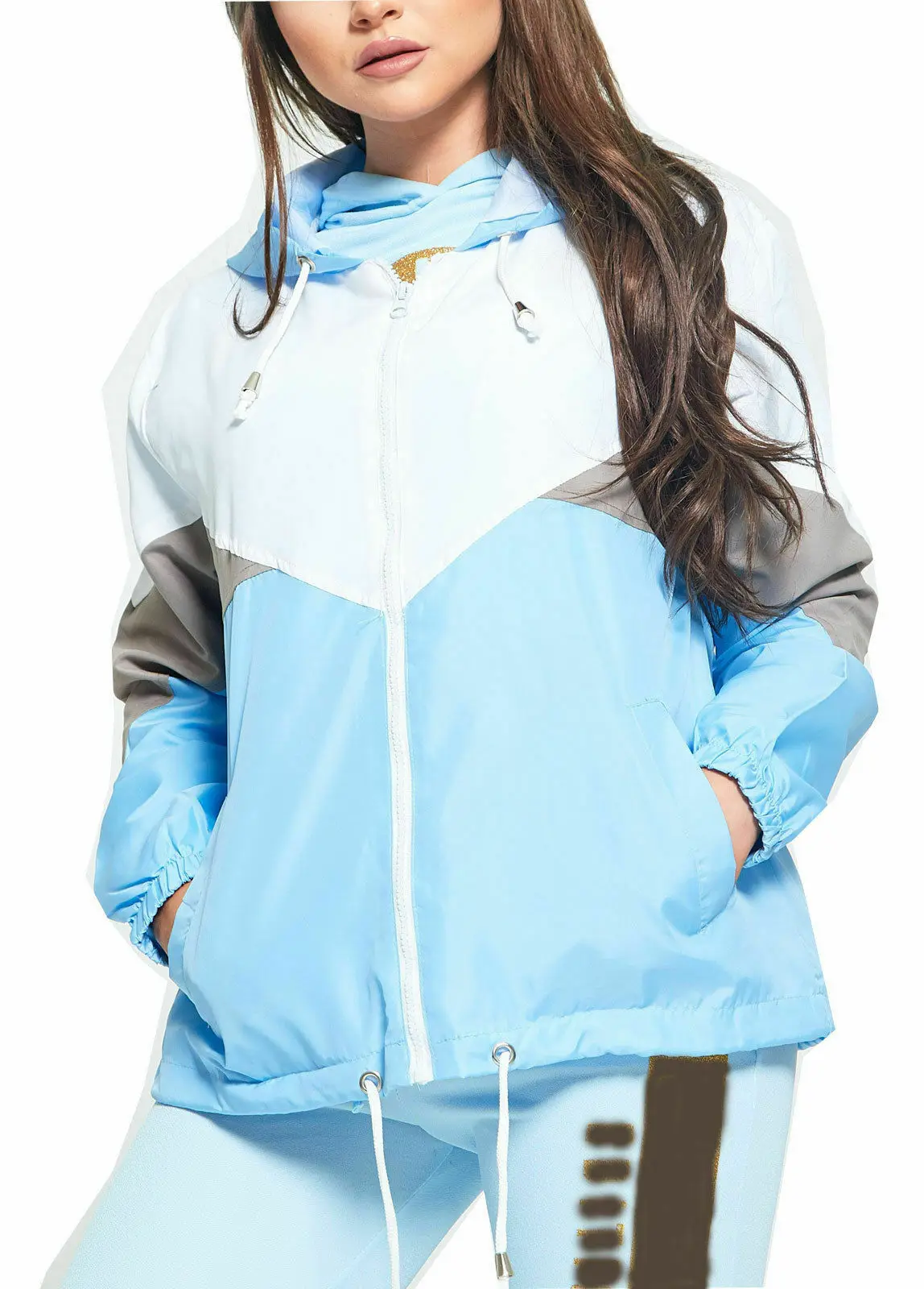 Custom Made New Fashion Women Jacket Hooded Thin Windbreaker jacket New design wind breakers for women fashion windbreakers