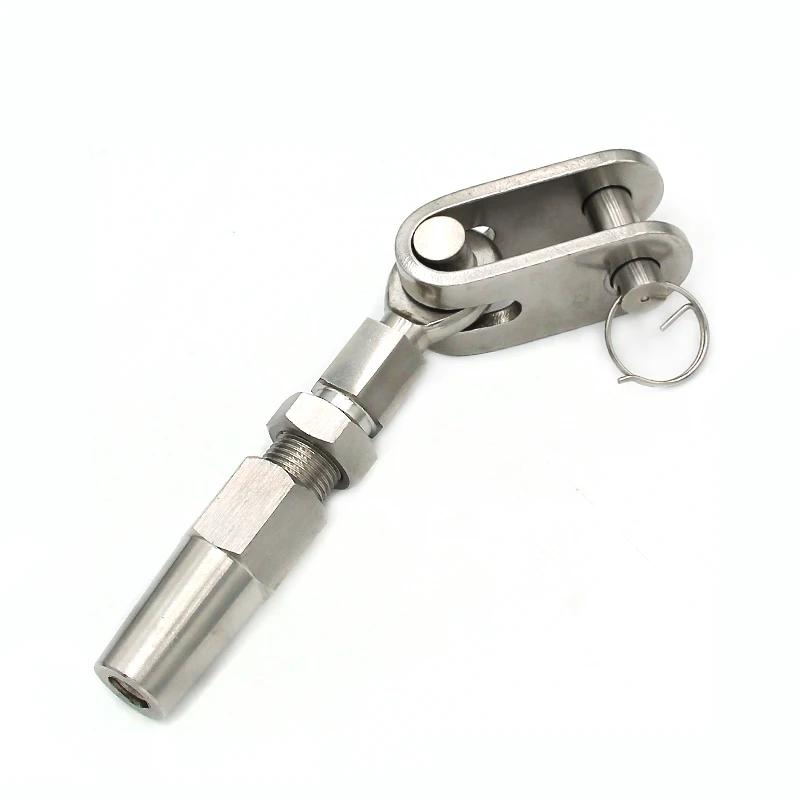 Hot Sale AISI316 Metric Cable Railing Swageless Welded Fork Terminal Wire Rope Fittings