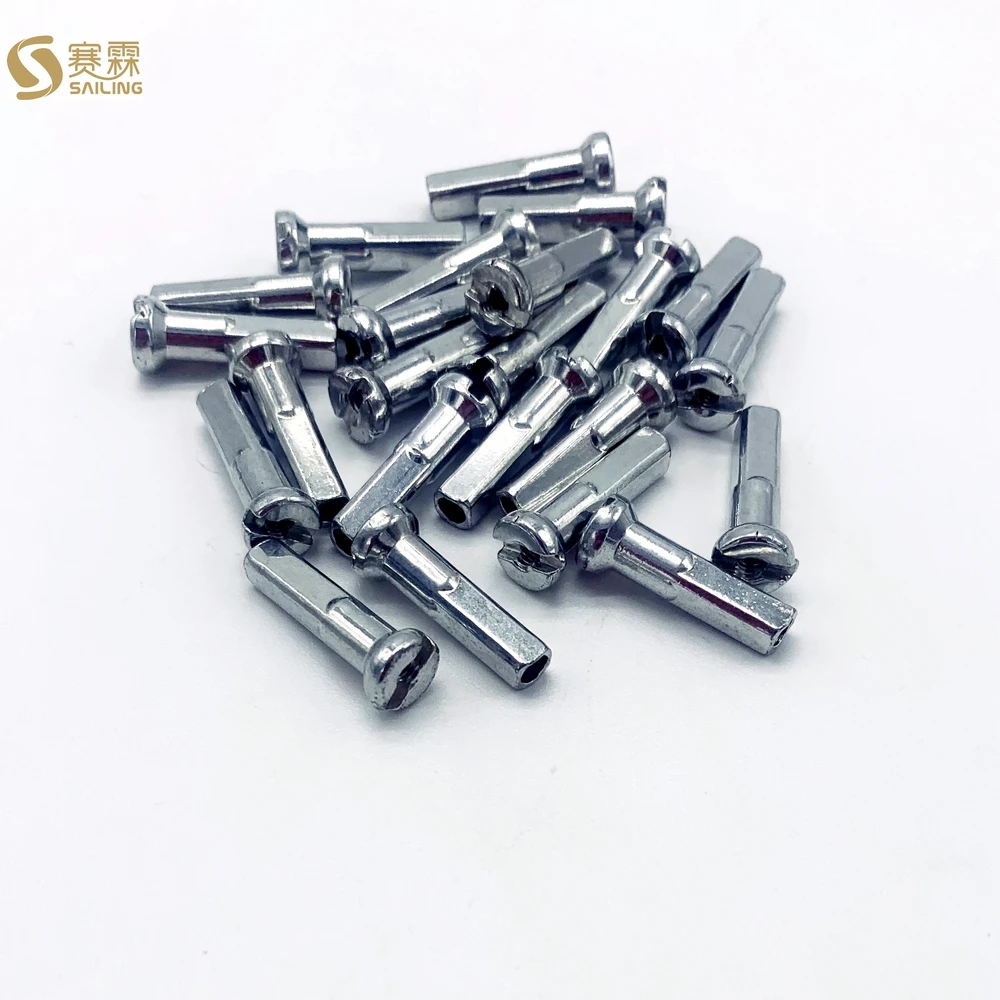 Yellow zinc plated motorcycle spoke nipple 9G 10G 11G