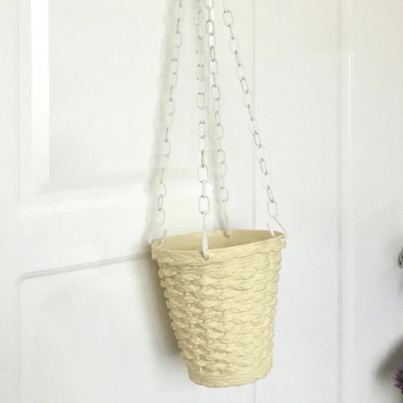  Plastic hanging basket flower pot wall-mounted green radish balcony plant succulent with