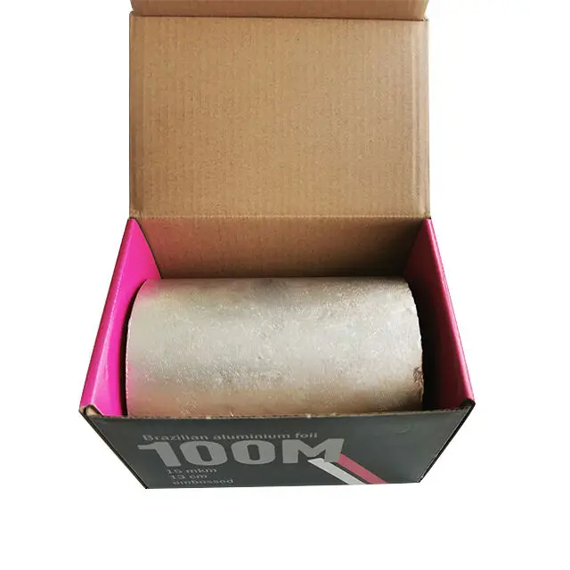 Рулон алюминиевой фольги для парикмахерской серебристого и черного цвета 12mic x120mmx 100 м