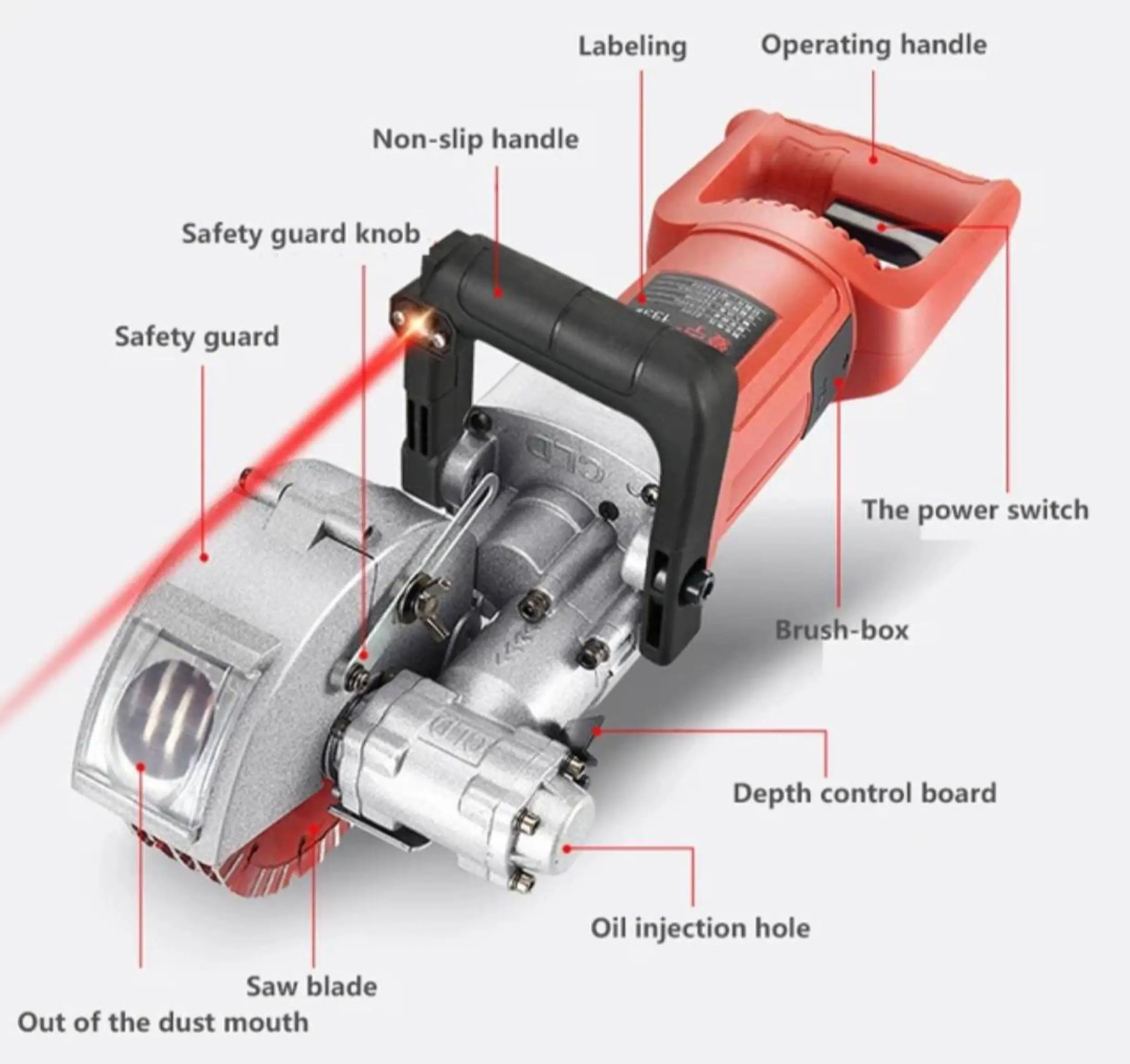 5500w industrial-grade Concrete Wall Groove machine hydropower clean wall cutting machine