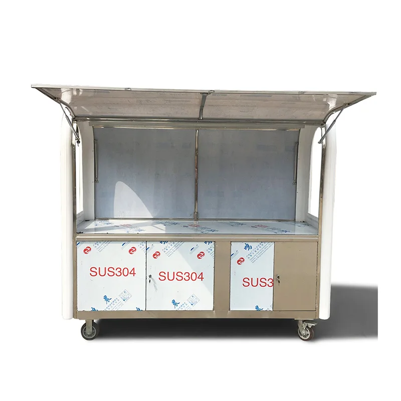 Hot Sale Fashion Customized Design Coffee Cart Outdoor Street Food Cart Trailer