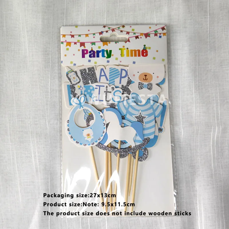 New baby cake topper for boys and girls birthday full moon first birthday party decoration cake topper