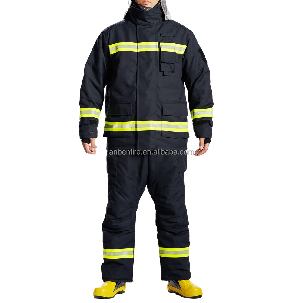 ANBEN FIRE All Size Stock 17 Style Professional Flame Retardant Aramid Firefighting Suit Rescue Working Firefighter Clothes