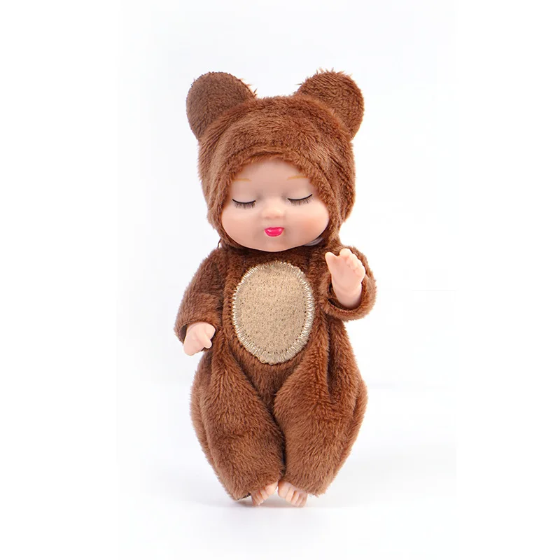 New Mini Reborn Baby Doll Lifelike Realistic Newborn Baby Doll Cute Animal Clothes Kids Girls Toys for Children Birthday Gift