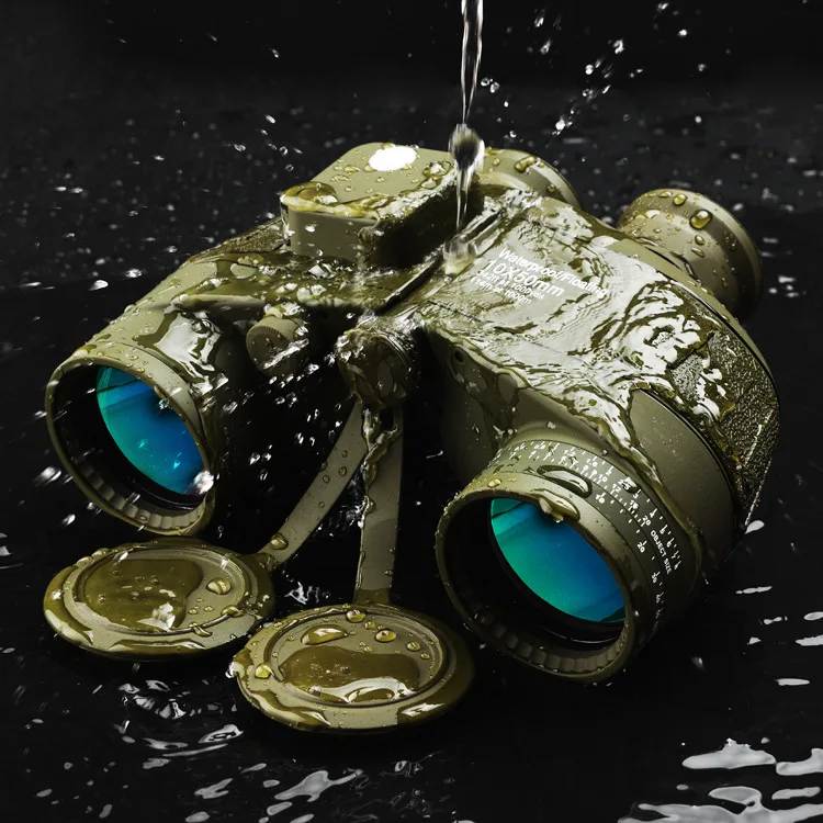 High Power 10X50 Rangefinder Compass Binoculars Professional Waterproof Tactical Telescope LLL Night Vision