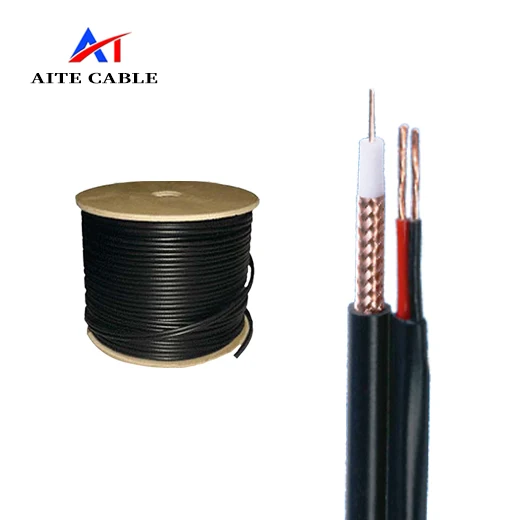  RG6 сиамские кабели CCS/BC ПВХ/PE оболочка для кабеля камеры