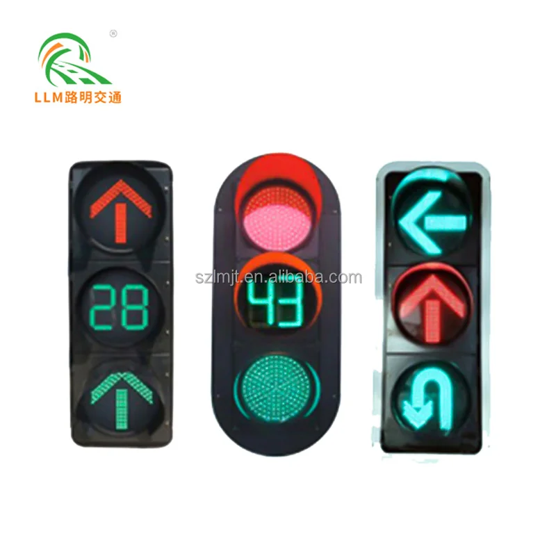 PC Plastic Anti-UV Material LED Traffic Lights Traffic Signal Light