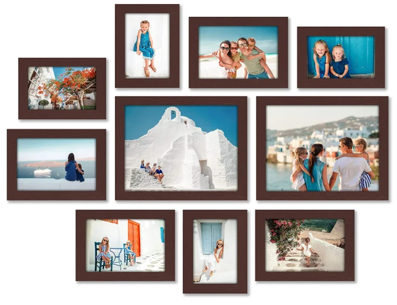 10 шт. настенные рамы для картин из красного дерева 8x10 5x7