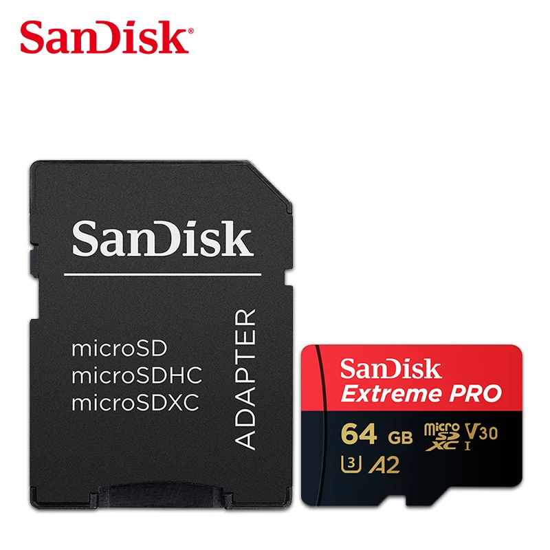 Wholesale SanDisk A2 Extreme PRO micro sd Card 64GB 128gb high Speed Flash TF/SD card for 4K HD