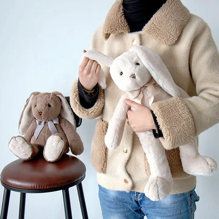 Cute stuffed doll soft toys long ears easter decoration plush bunny rabbit