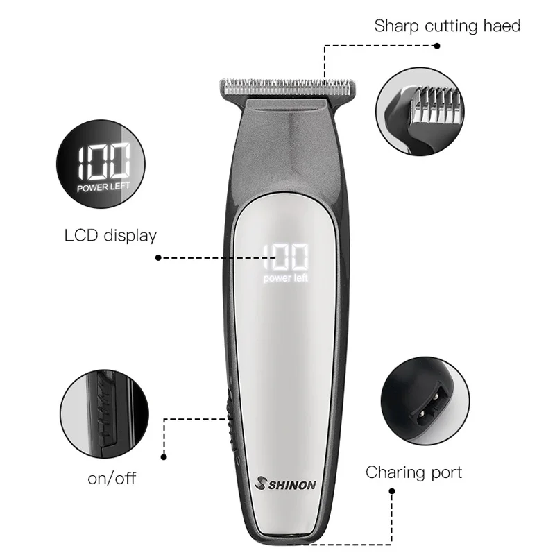 Lanumi SH-2208 Hot Sale Professional Cordless Electric Cutter Clippers High Quality Cordless Household Barber Carving Trimmer