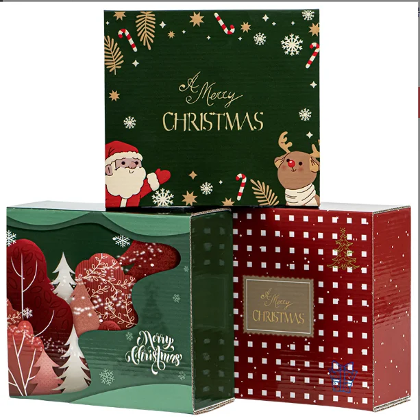 Red New Year Gift Packaging Box Merry Christmas Exquisite Magnetic Paper Box Christmas Gift Advanced Packaging Box