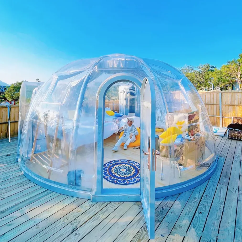 Full House Eco Dome Prefabricated Bubble Igloo Tent Dome House Prefab Outdoor Dome House