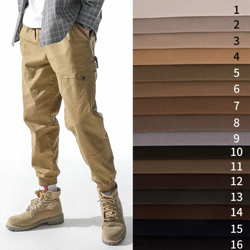 Wholesale thick woven 100% twill cotton heavy cargo pants fabrics cotton