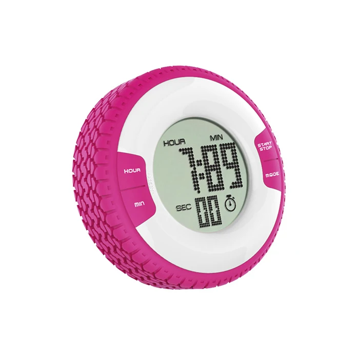 J & R оптовая продажа, Многофункциональный Мини ЖК цифровой магнитный обратный отсчет, милый будильник, круглый кухонный таймер для измерения пищи