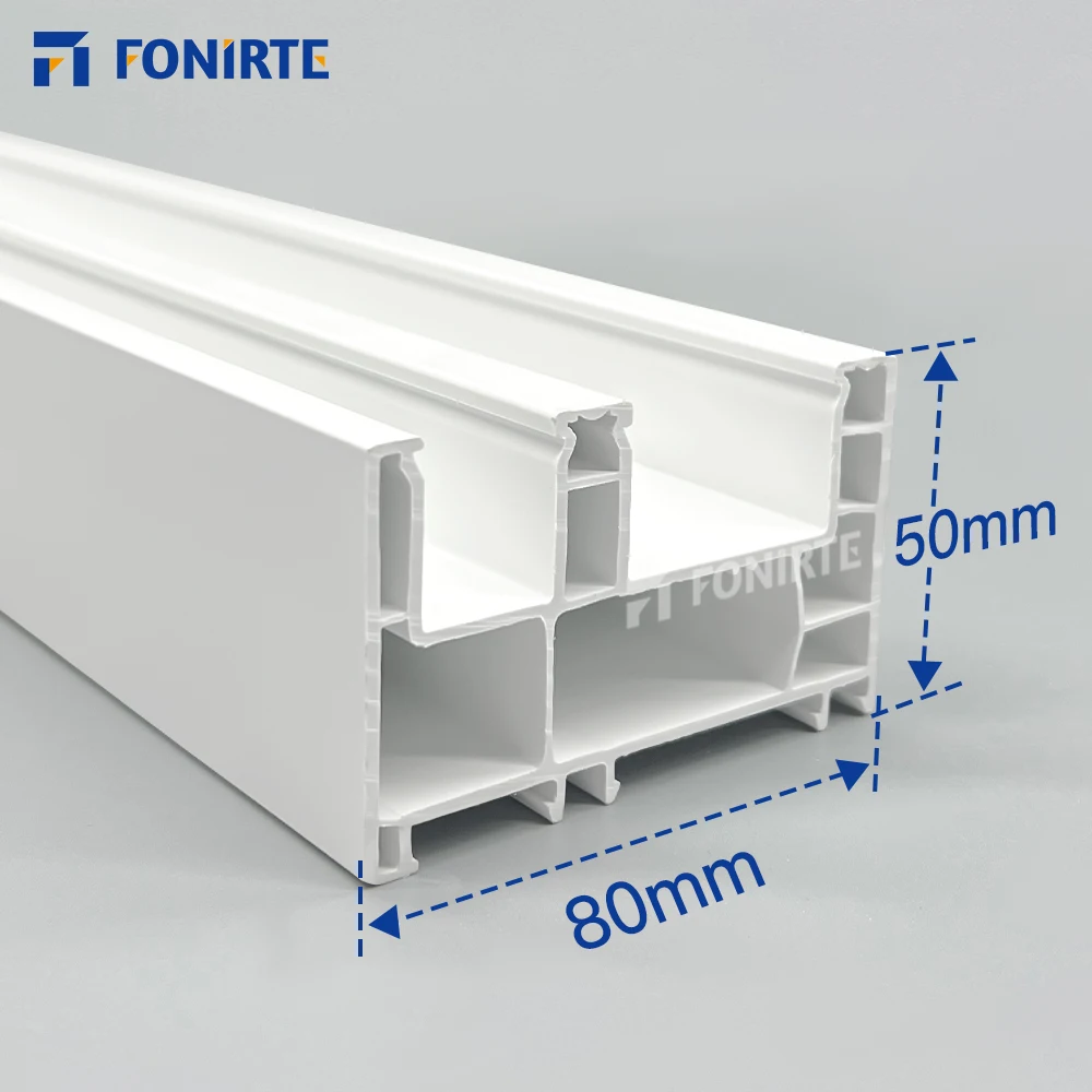 Customized Co-Extrusion Pvc Sliding Frame Plastic Windows Doors Upvc Profile