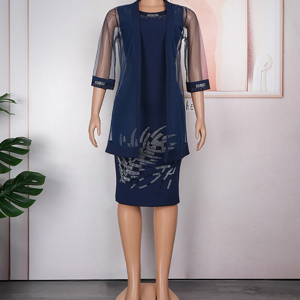 Beautifical Africa Clothing New arrival  Fashion skirt two-piece set Office Lady Dress ,  African loose dress ML47Q103