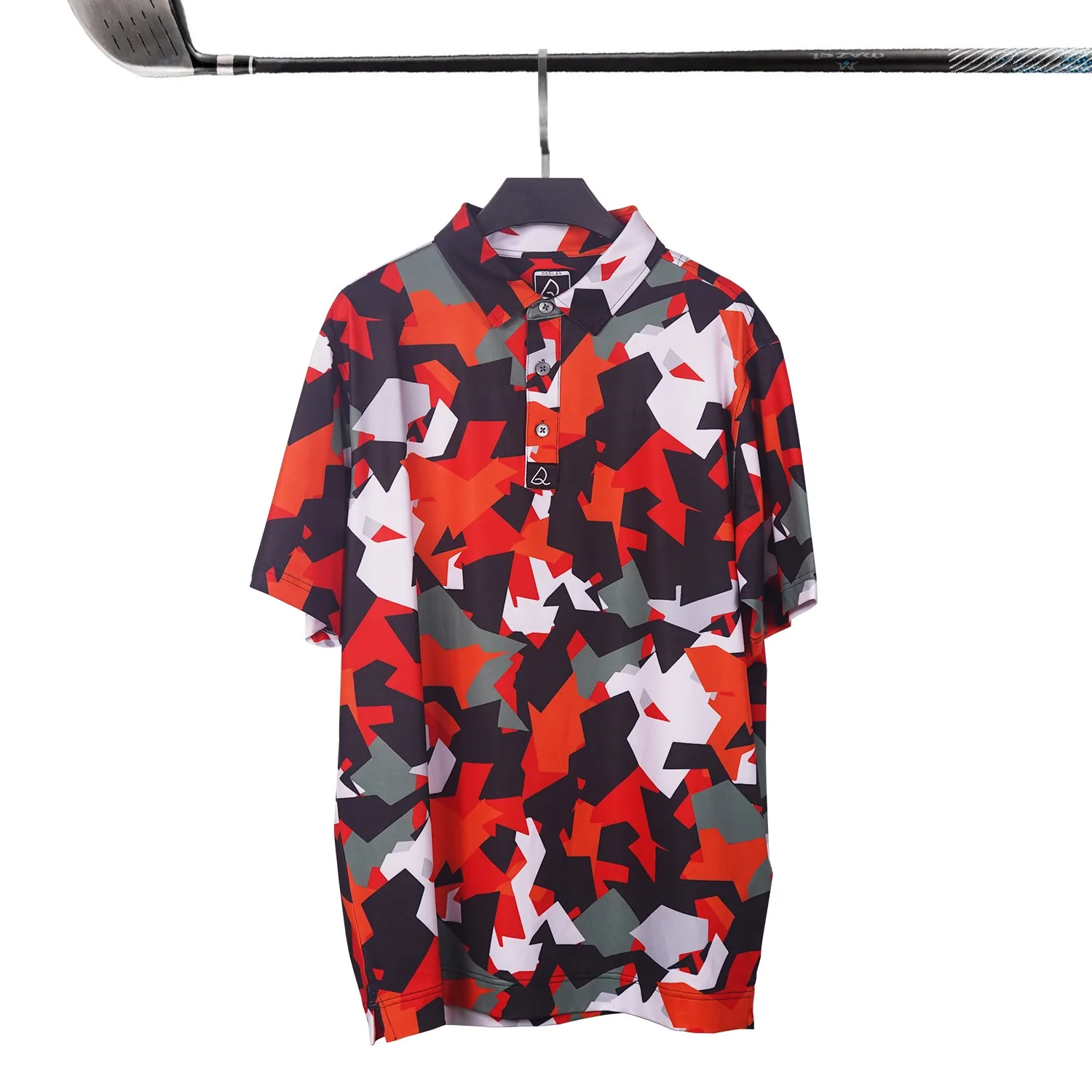 High quality custom logo oversized graphic printed performance floral vietnam golf polo t shirts for men