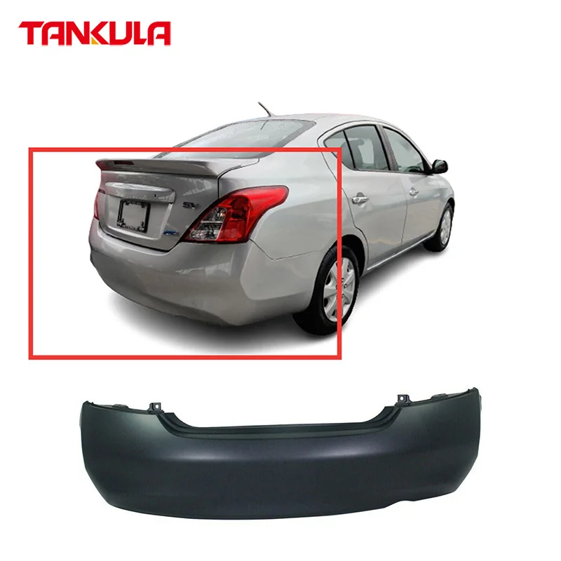 Tankula Auto Body Parts Car Back Side Bumper ABS Plastic Rear Bumper Cover For Nissan Versa Sunny 2011 2012 2013
