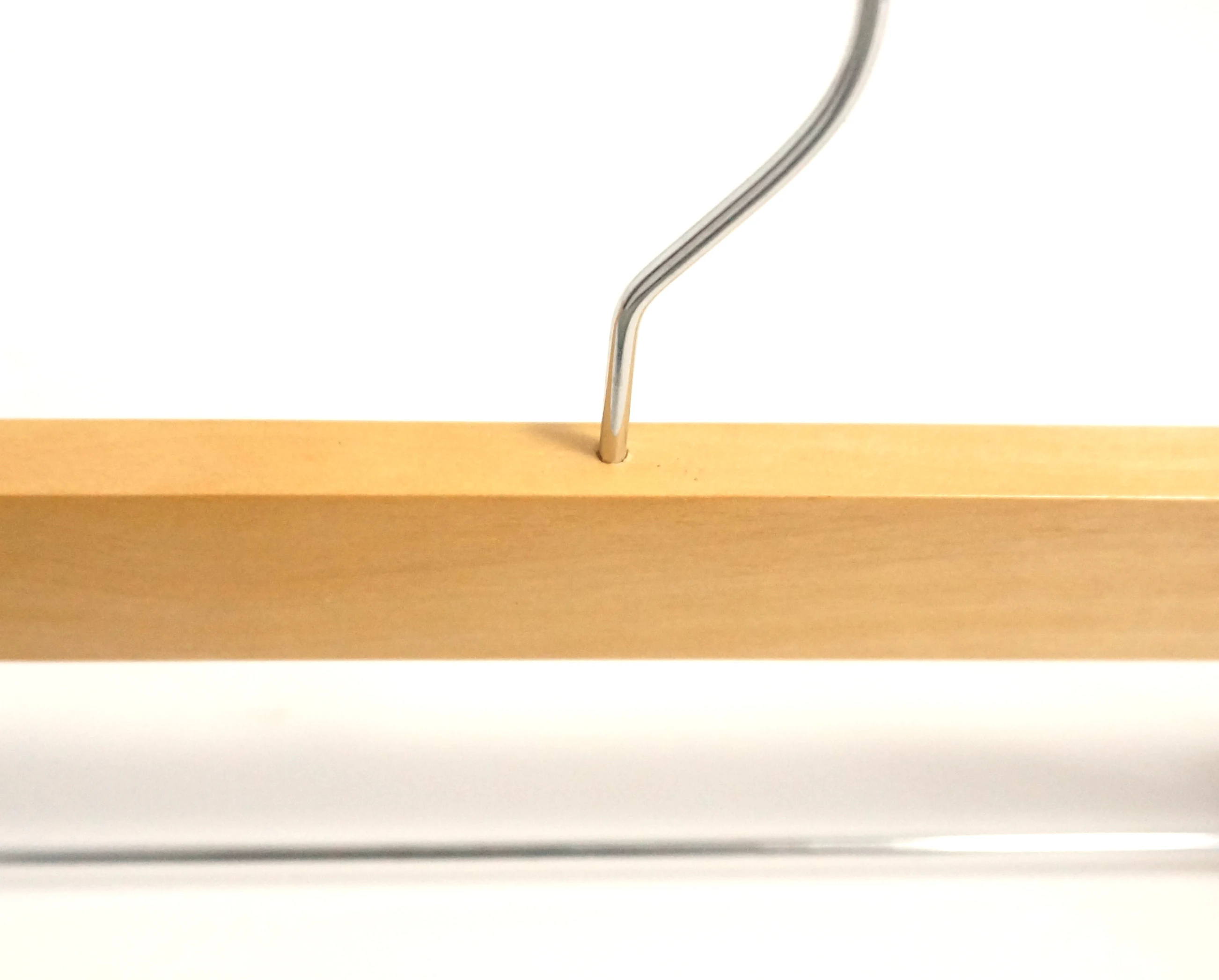 Wholesale hangers for Pants with High Quality Custom Wooden Pants Hangers for Clothes with Clips