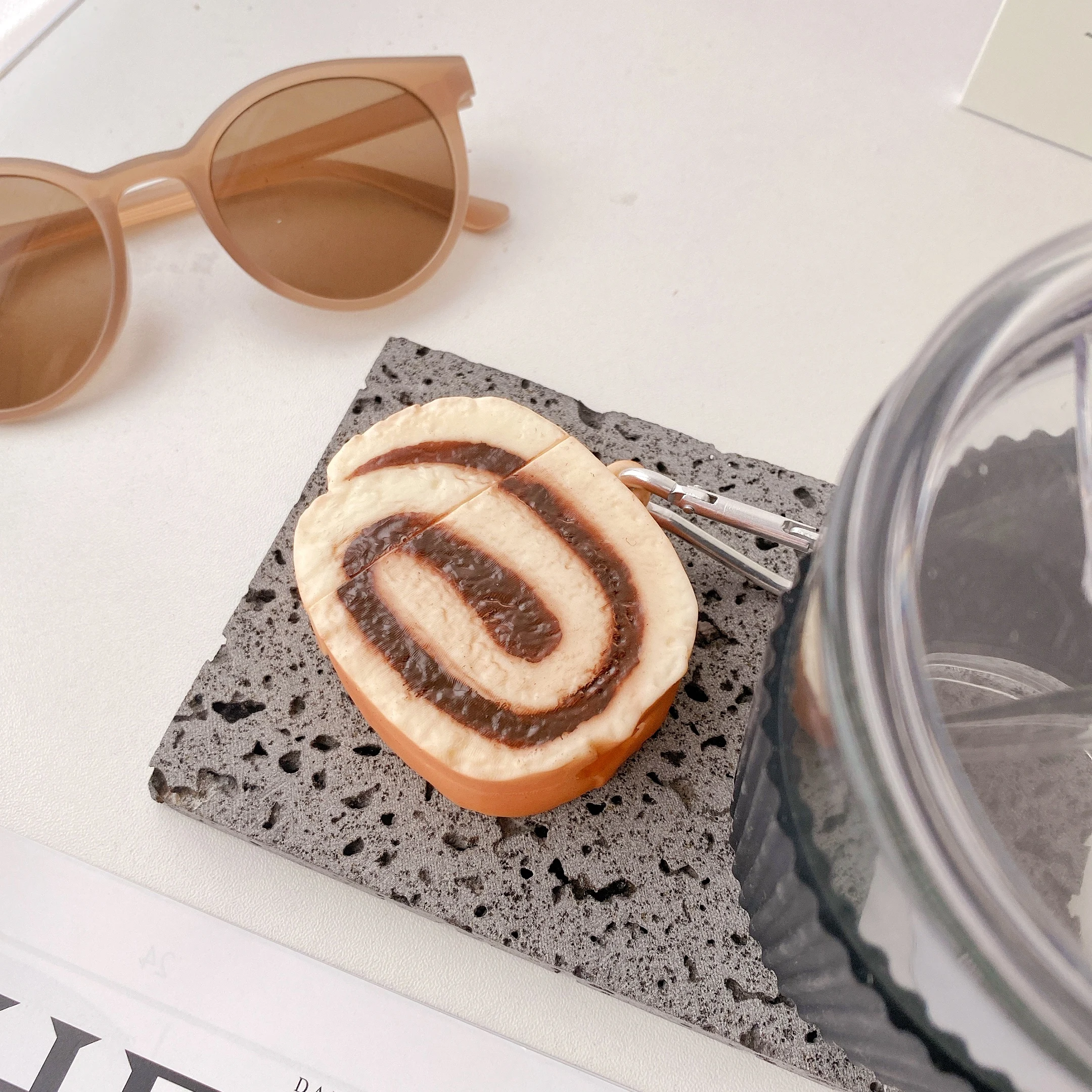 Hot selling Earphone Accessory Mexican Pan Concha Bread Silicone Cute 3D Food Bread Candy For airpods For Ear Pods 1 2 3 pro