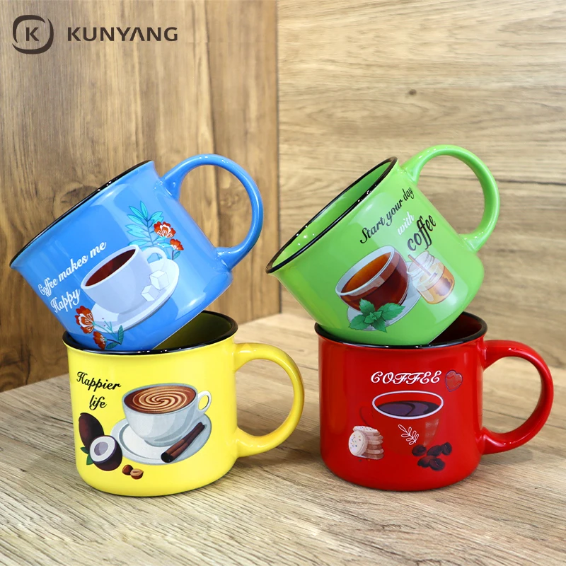 wholesale ceramic mugs coffee mugs custom logo printed  cute mugs ceramic