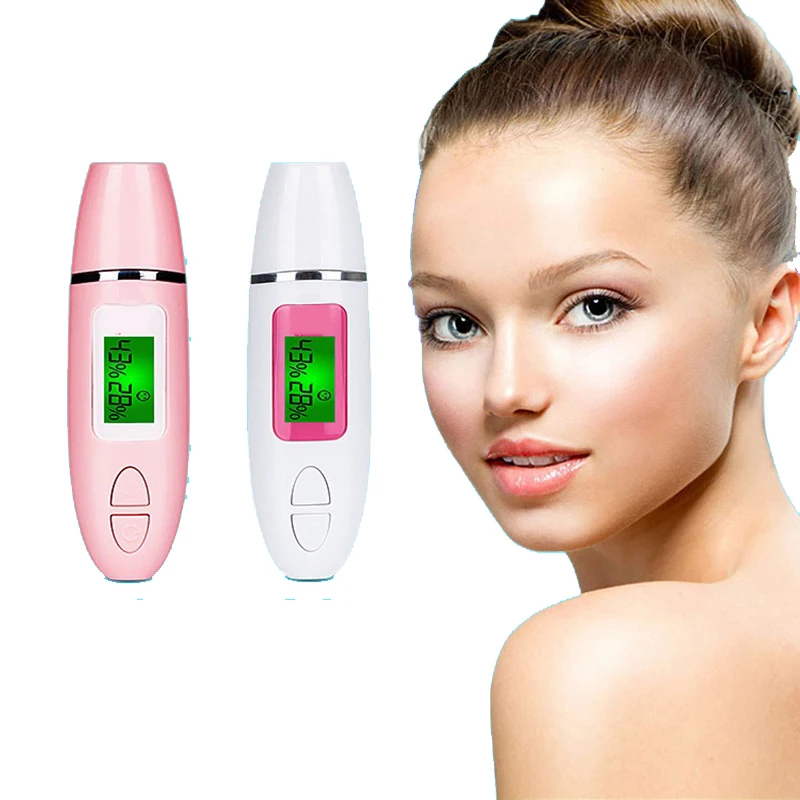 New Digital Display Smart Facial Care Skin Detector Portable Skin Moisture Water Oil Tester Analyzer For Home Use