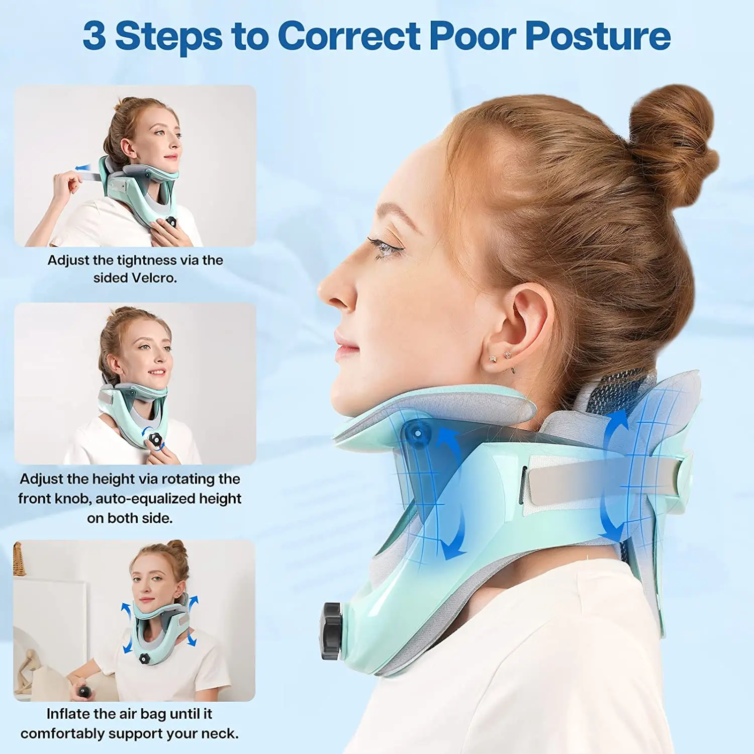 Air Pump Cervical Traction Device Neck Pain Relief Device soft cervical neck  collar for neck pain men
