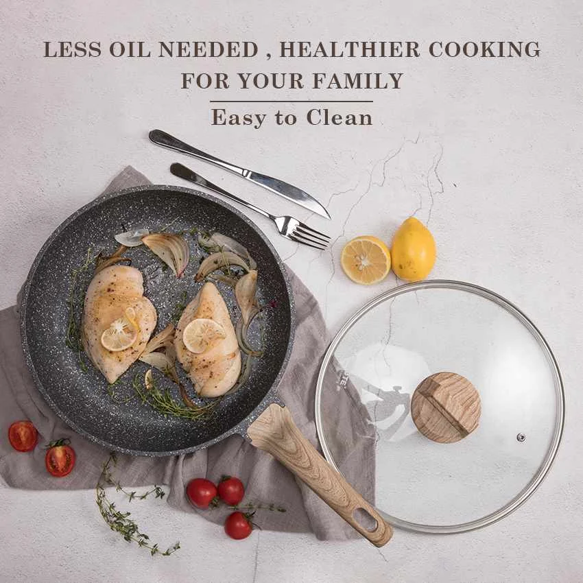 Die Casting Aluminum Frypan Long-lasting Non-stick Cookware 30cm With Nonstick Coating And Easy To Clean