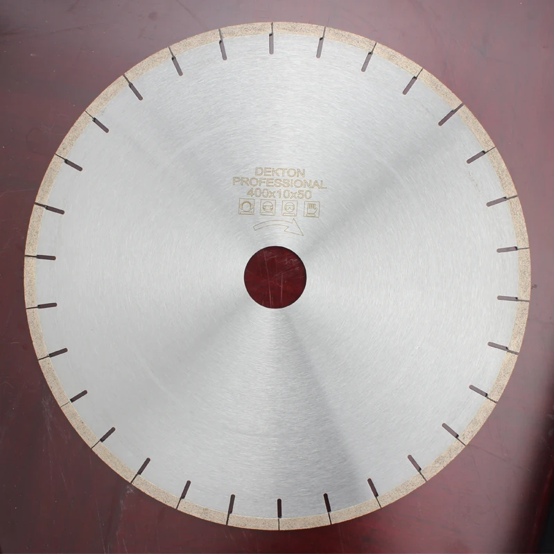 Premium 16-inch, 400-millimeter, Ultra-thin, Hot-pressed Diamond Saw Blades For Professional Dekton Cutting Of Rock Slabs