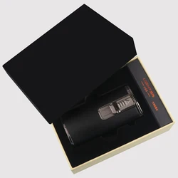 XiFei оптовая продажа USB перезаряжаемая Зажигалка для сигар с логотипом на заказ, заправляемая Бутановая Зажигалка с тройным пламенем