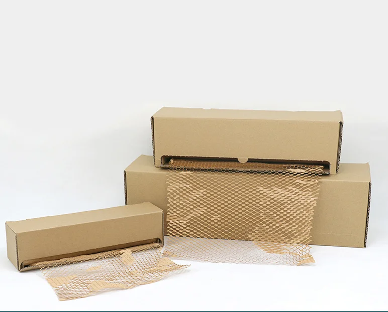 Packaging Kraft Roll Dispenser Cushion Wrapping Honeycomb Paper Roll