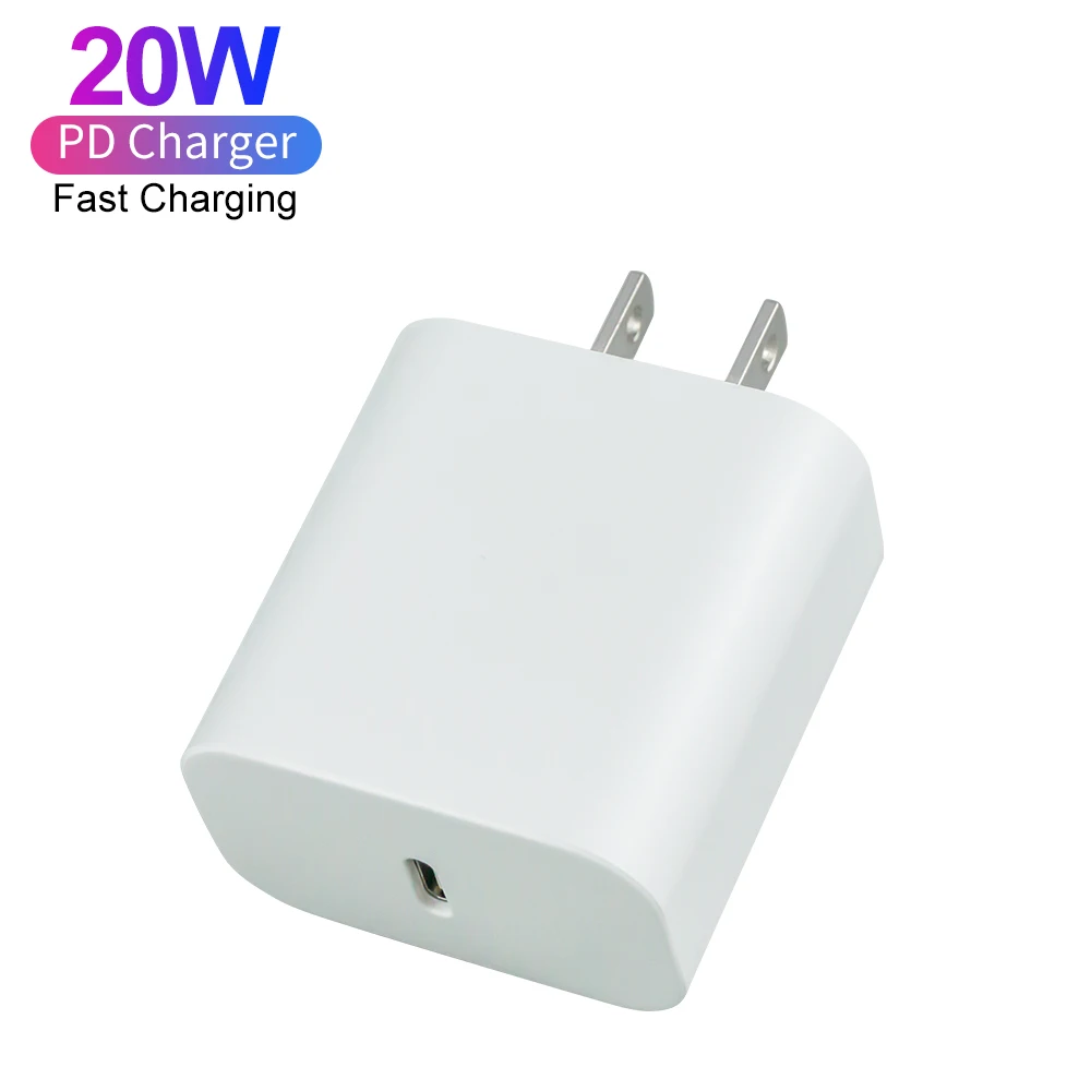 ETL CE FCC Certified Fast PD 20W USB Wall Cube Charger Adapter Type C Charger 20W for Apple iPhone 12 13