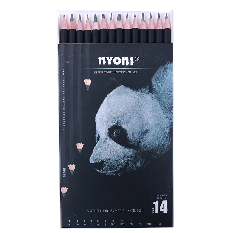  Карандаш для рисования NYONI N3031 4H 2H F HB B 2B профессиональный набор карандашей 4B 6B 8B 10B 12B деревянный цветной карандаш
