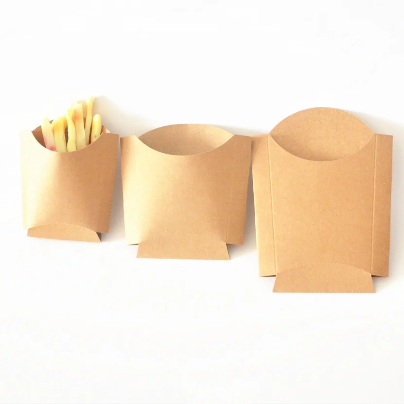 
nice and cheap food grade paper hamburger french fries packaging box 