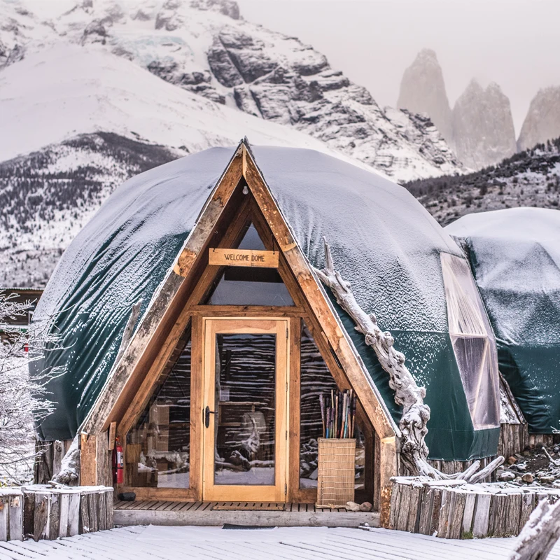Роскошный 20-футовый Купольный дом зимняя водонепроницаемая палатка Igloo с плитой