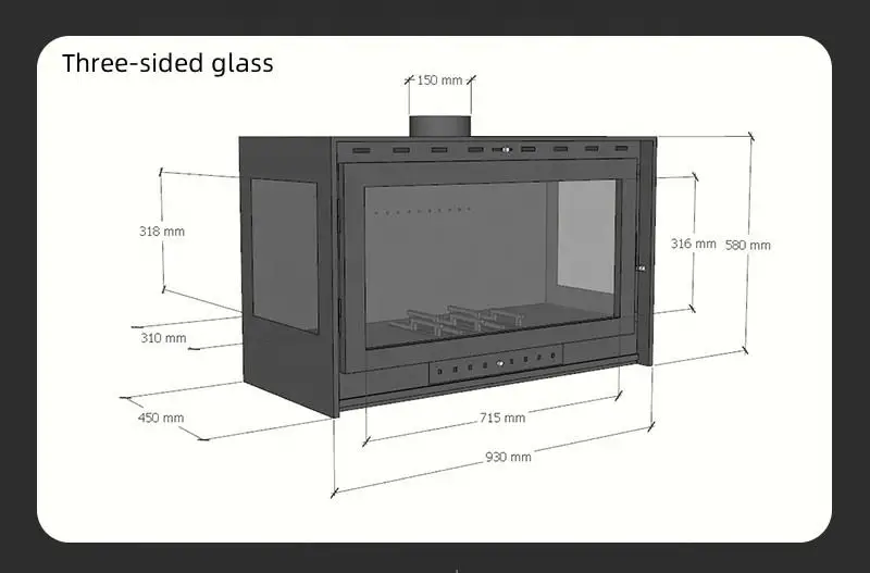 European Free-standing and Inserted Wood Stove Wood Burning Stove Log Burner Wood Heater