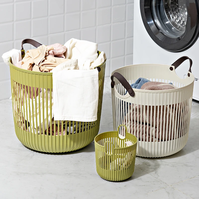 Royaumann Premium Custom Portable PP Laundry Baskets Hampers Set in Roman Pattern for Home Laundry Storage & Organization
