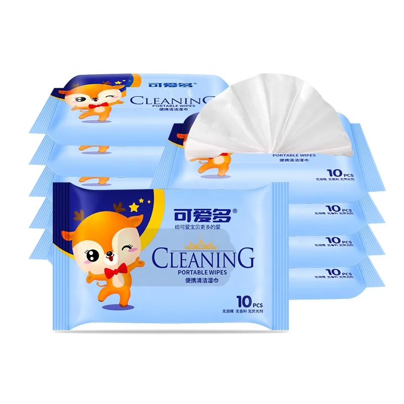 2023 Wholesale Individually Wrapped Push Eco-friendly Freshing Cleaning Wipes